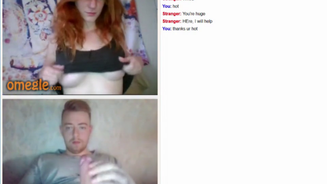 [Omegle🔊] Redhead Teen Dildo Bating 4 BWC
