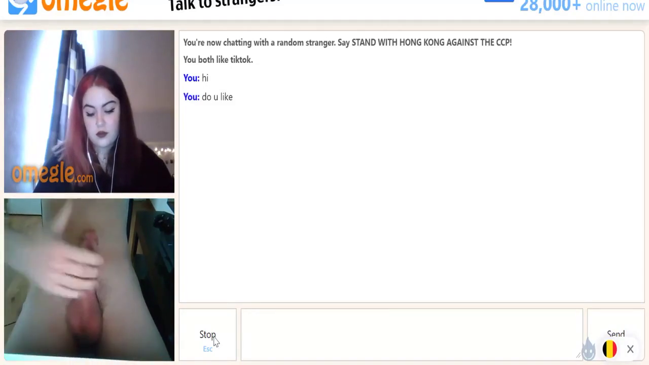 Busty girl on Omegle talks dirty