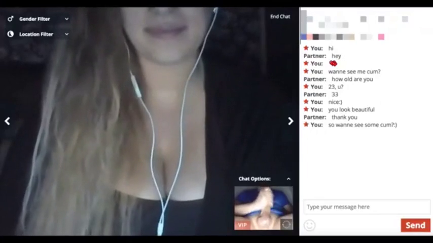 Omegle married girl with big tits cums twice