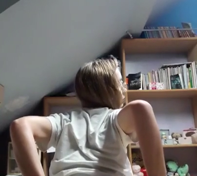 Blonde nerdy glasses finger pussy ass