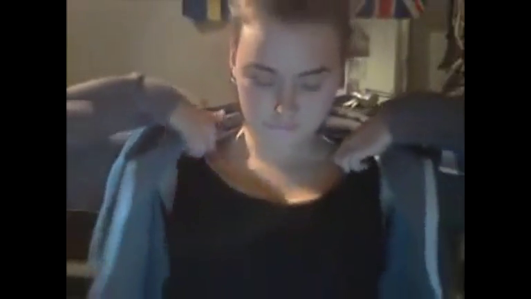 Chunky Girl Shows Off Body on Webcam