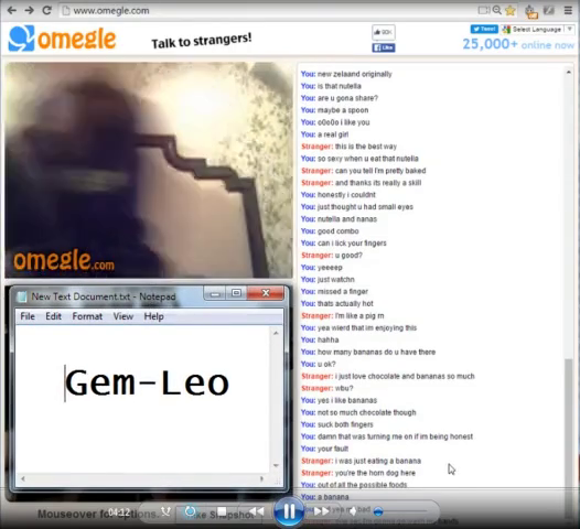[Omegle/Gem-Leo] Teen Slays Her Pussy on Webcam