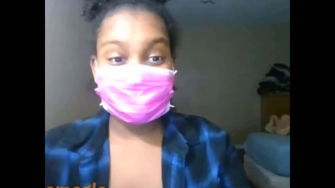 [Omegle] Ebony Spreads Her Asshole