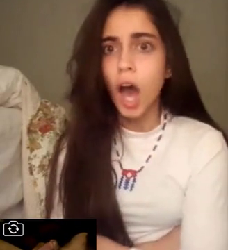 Cute Teen Gaping Her Mouth Seeing BWC