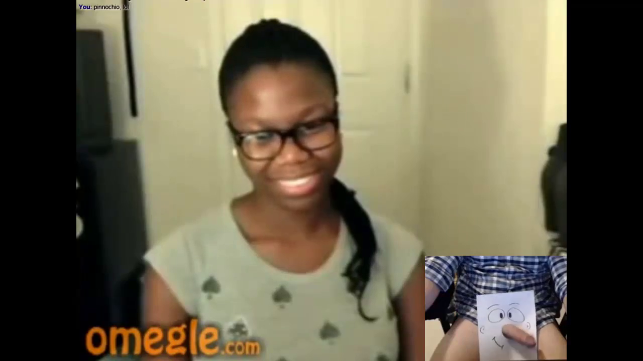 [Omegle] Ebony Nerd Shows Body 4 White Cock