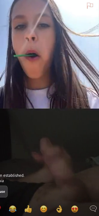 Brunette teen gets dickflashed on ome