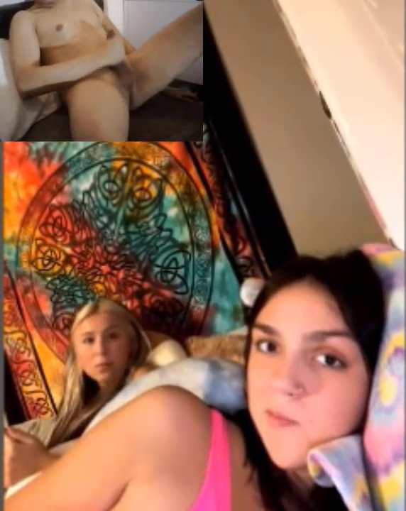 two girls watch perv cum omegle